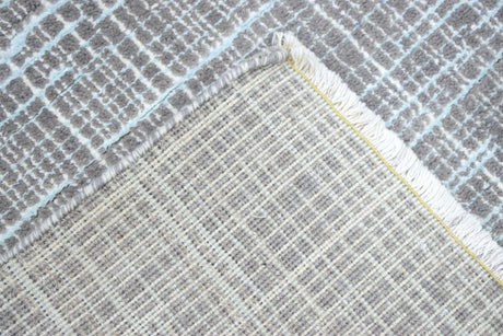Gray Modern Abstract Design Wool And Viscose 5x8 Area Rug