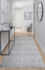 Gray Modern Abstract Design Wool And Viscose 5x8 Area Rug