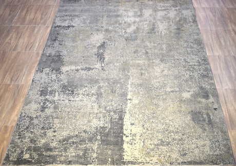 Gray Modern Abstract Wool And Viscose 8x10 Area Rug