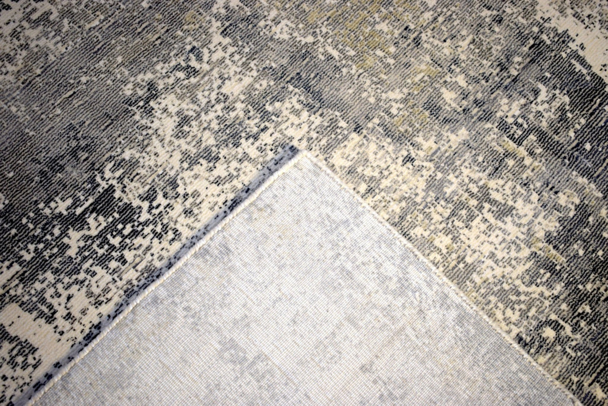 Gray Modern Abstract Wool And Viscose 8x10 Area Rug