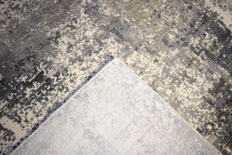 Gray Modern Abstract Wool And Viscose 8x10 Area Rug