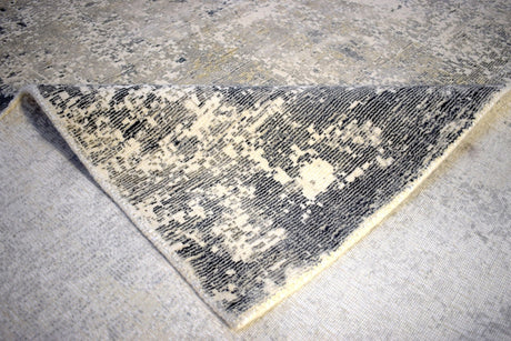 Gray Modern Abstract Wool And Viscose 8x10 Area Rug