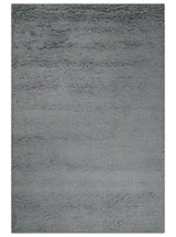Gray Modern Solid Design Hand Woven Wool Area Rug