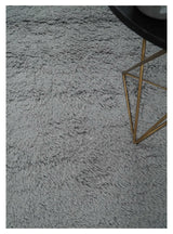 Gray Modern Solid Design Hand Woven Wool Area Rug