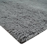 Gray Modern Solid Design Hand Woven Wool Area Rug