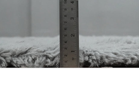 Gray Modern Solid Design Hand Woven Wool Area Rug