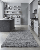 Gray Modern Solid Design Hand Woven Wool Area Rug