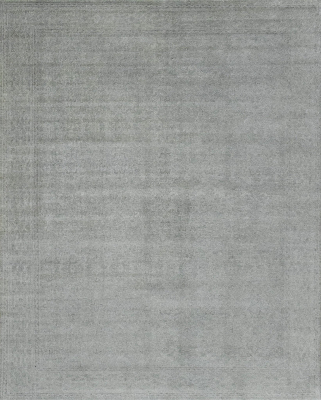 Gray Modern Style Hand Knotted Wool 8x10 Area Rug