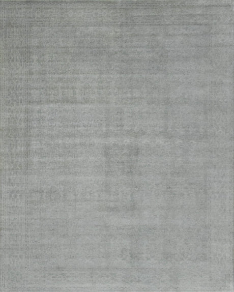 Gray Modern Style Hand Knotted Wool 8x10 Area Rug