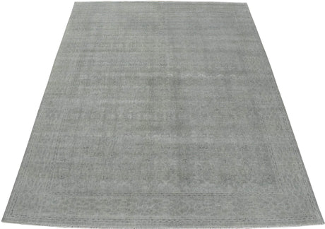 Gray Modern Style Hand Knotted Wool 8x10 Area Rug