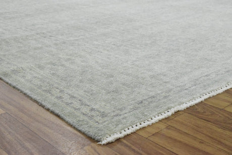 Gray Modern Style Hand Knotted Wool 8x10 Area Rug