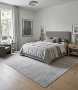 Gray Modern Style Hand Knotted Wool 8x10 Area Rug