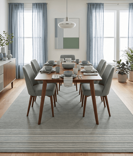Gray Modern Style Hand Tufted Wool Area Rug