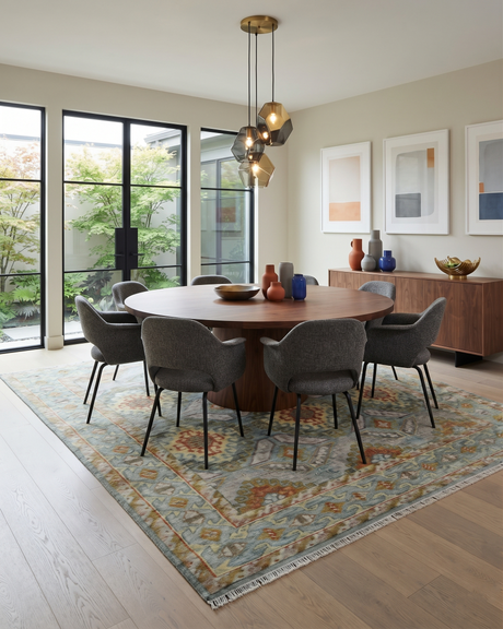 Gray, Silver and Beige Oriental Traditional Hand Knotted Custom Made Wool Area Rug, Living Room and Bedroom Rug
