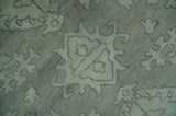 Gray, Silver and Charcoal Hand Knotted antique look Traditional Oushak 8x10 wool area Rug