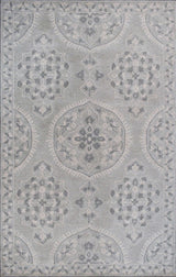 Gray Traditional Style Hand Tufted Wool 5x8 Area Rug
