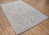 Gray Traditional Style Hand Tufted Wool 5x8 Area Rug