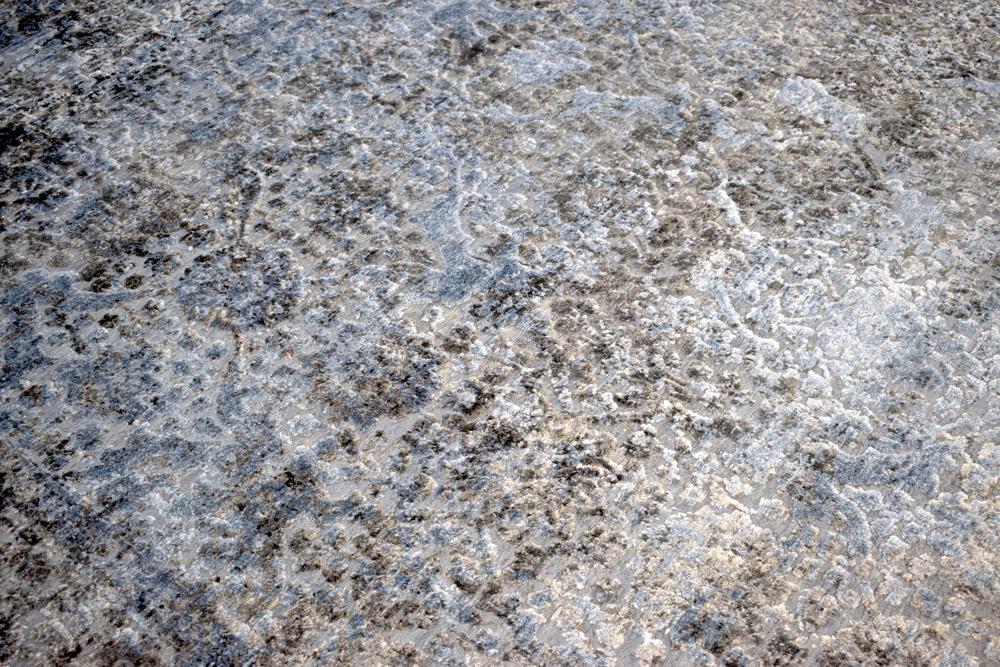 Gray Transitional Design Hand Knotted Wool and Bamboo Silk 9x12 Area Rug