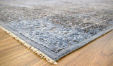 Gray Transitional Design Hand Knotted Wool and Bamboo Silk 9x12 Area Rug