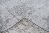 Gray Transitional Style Handmade Bamboo Silk 8x10 Area Rug