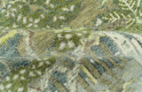 Green And Gray Nature Jungle Hand Knotted Custom Made wool area rug