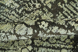 Green and Olive Modern Abstract 5x8 Hand knotted wool area Rug
