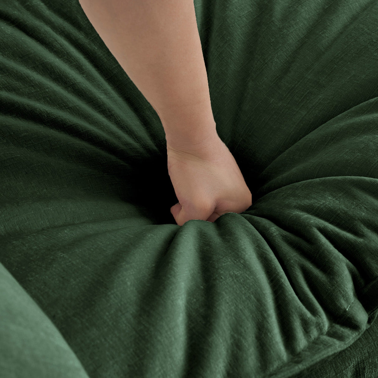 Green Cloud Pillow Top Chenille Upholstered Sofa Chair