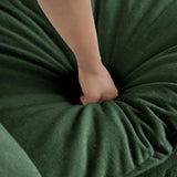 Green Cloud Pillow Top Chenille Upholstered Sofa Chair