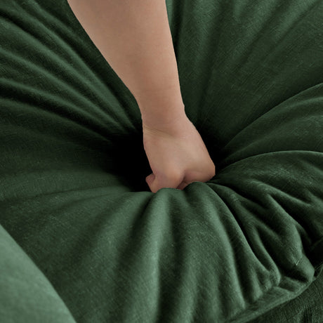 Green Cloud Pillow Top Chenille Upholstered Sofa Chair