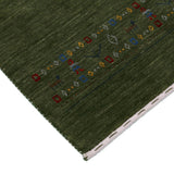 Green Contemporary Design Hand Loomed Wool Area Rug