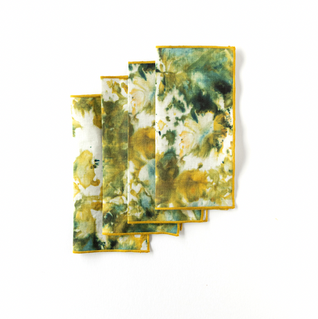 Green Marble Cocktail Napkin Set-cocktail napkin-Parc Decor