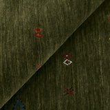 Green Modern Design Hand Loomed Wool Area Rug