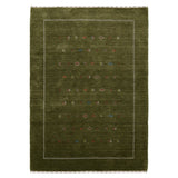 Green Modern Design Hand Loomed Wool Area Rug