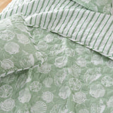 Green Seashell Quilt - Emerald Bay-Quilts-Parc Decor