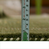 Green Tribal Center Pattern Hand Loomed Wool Area Rug