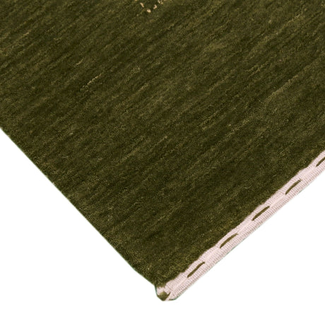 Green Tribal Design Hand Loomed Wool Area Rug
