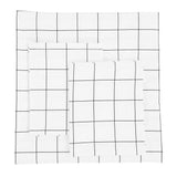 Grid Printed Cotton Percale Duvet Set