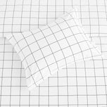 Grid Printed Cotton Percale Duvet Set