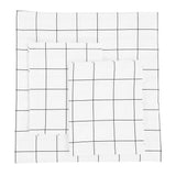 Grid Printed Cotton Percale Duvet Set-Duvets-Parc Decor