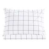 Grid Printed Cotton Percale Duvet Set-Duvets-Parc Decor