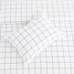 Grid Printed Cotton Percale Duvet Set-Duvets-Parc Decor