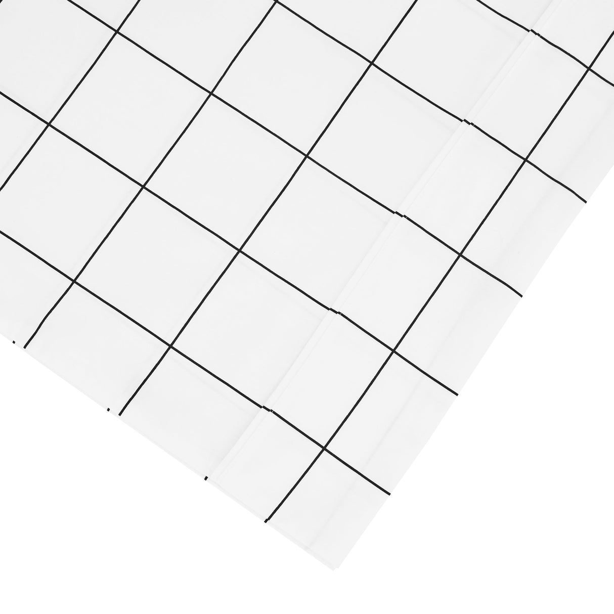 Grid Printed Cotton Percale Pillowcases-Pillow Case-Parc Decor