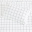 Grid Printed Cotton Percale Sheet Set