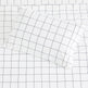 Grid Printed Cotton Percale Sheet Set-Bed Sheets-Parc Decor