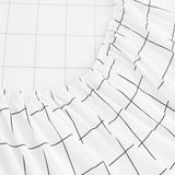Grid Printed Cotton Percale Sheet Set-Bed Sheets-Parc Decor