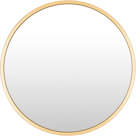 Guindarohan Gold Frame Round Mirror-Mirrors-Parc Decor