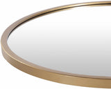 Guindarohan Gold Frame Round Mirror-Mirrors-Parc Decor