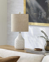 Gulmarrad Textured Ivory Ceramic Table Lamp-Lighting-Parc Decor