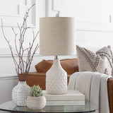 Gulmarrad Textured Ivory Ceramic Table Lamp-Lighting-Parc Decor