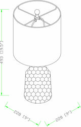 Gulmarrad Textured Ivory Ceramic Table Lamp-Lighting-Parc Decor